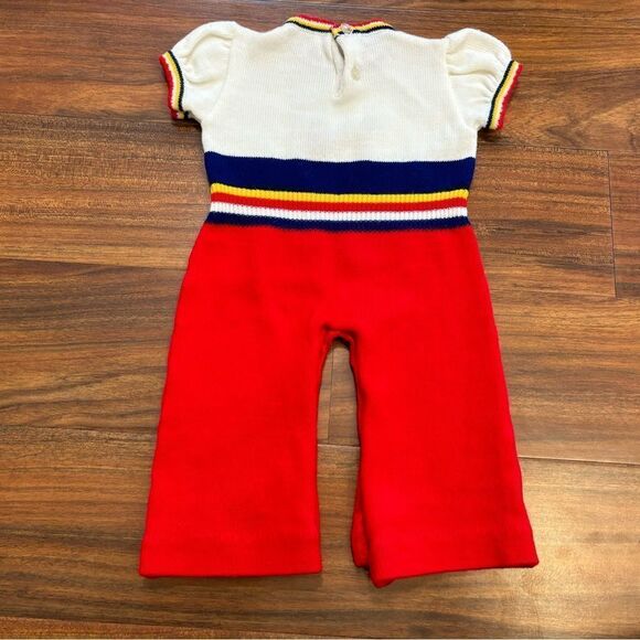 Disney Winnie the Pooh Sears Vintage Knit Embroidered One Piece Jumper/Jumpsuit - Picture 2 of 6